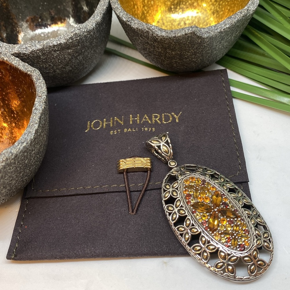 John Hardy Batu Kawung Silver 18K Enhancer Pendant - Picture 6 of 16
